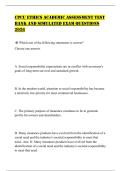 CPCU ETHICS ACADEMIC ASSESSMENT TEST BANK AND SIMULATED EXAM QUESTIONS 2026