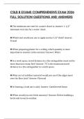 CSLB B EXAMS COMPREHENSIVE EXAM 2026 FULL SOLUTION QUESTIONS AND ANSWERS