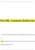 NSG 3480 &ndash; Community Health Exam 1 Complete study guide and concept review for foundational community health topics