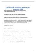 CDCA OSCE Questions with Correct Answers 