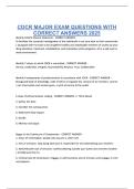 CDCR MAJOR EXAM QUESTIONS WITH CORRECT ANSWERS 