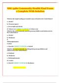 NSG 3480 &ndash; Community Health Nursing &ndash; Final Exam Study Resource Comprehensive review guide with concepts and solutions overview