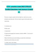 CEN - practice exam 2025 UPDATE Verified Questions And Answers Graded A&plus;