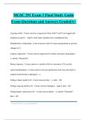 MGSC 291 Exam 3 Final Study Guide Exam Questions and Answers GradedA&plus;