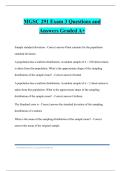 MGSC 291 Bundled Tests Questions and Answers Graded A&plus;
