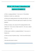 MGSC 291 Exam 3 Questions and Answers Graded A&plus;