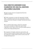 D664 OBJECTIVE ASSESSMENT EXAM EXAMINATION TEST 2026 FULL QUESTIONS AND CORRECT SOLUTIONS