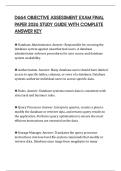 D664 OBJECTIVE ASSESSMENT EXAM FINAL PAPER 2026 STUDY GUIDE WITH COMPLETE ANSWER KEY