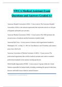NWCA Medical Assistant Exam Questions and Answers Graded A&plus;