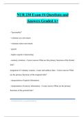 NUR 230 Exam &num;4 Questions and Answers Graded A&plus;