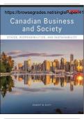 Testbank and  Solution manual for Canadian Business Society Ethics Responsibilities and Sustainability 5th by Robert Sexty