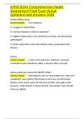 IUPUI B244 Comprehensive Health Assessment Final Exam Actual Questions and Answers 2026&period;docx