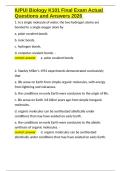 IUPUI Biology K101 Final Exam Actual Questions and Answers 2026&period;docx