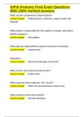 IUPUI Anatomy Final Exam Questions With 100- Verified Answers&period;docx