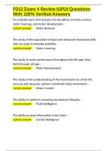 P212 Exam 4 Review IUPUI Questions With 100- Verified Answers&period;docx