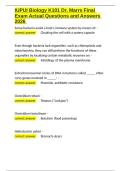 IUPUI Biology K101 Dr&period; Marrs Final Exam Actual Questions and Answers 2026&period;docx