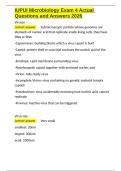 IUPUI Microbiology Exam 4 Actual Questions and Answers 2026&period;docx