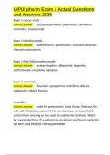 IUPUI pharm Exam 1 Actual Questions and Answers 2026&period;docx