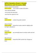 IUPUI Genetics Exam 3 Actual Questions and Answers 2026&period;docx
