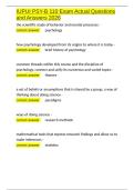 IUPUI PSY-B 110 Exam Actual Questions and Answers 2026&period;docx