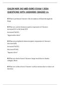 GALEN NUR 242 MED-SURG EXAM 1 2026 QUESTIONS WITH ANSWERS GRADED A&plus;