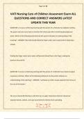 VATI Nursing Care of Children Assessment Exam