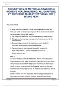 FOUNDATIONS OF MATERNAL-NEWBORN & WOMEN&rsquo;S HEALTH NURSING&colon; ALL CHAPTERS&comma; 8TH EDITION BR MURRAY TEST BANK&colon; PDF &vert; BRAND NEW&excl; 