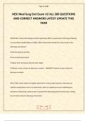 HESI Med Surg Exit Exam V2 ALL 200 QUESTIONS AND CORRECT ANSWERS LATEST UPDATE THIS YEAR