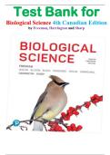 Test Bank for Biological Science 4th Canadian Edition by Freeman&comma; Harrington and Sharp Complete Latest Guide A&plus; Grade