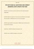 FITZ EXIT EXAM ALL QUESTIONS AND CORRECT ANSWERS LATEST UPDATE THIS YEAR