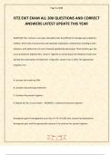 FITZ EXIT EXAM ALL 300 QUESTIONS AND CORRECT ANSWERS LATEST UPDATE THIS YEAR