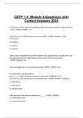 CETP 1&period;0 Module 4 Questions with Correct Answers