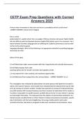 CETP Exam Prep Questions with Correct Answers