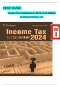 test bank for INCỌME TAX FUNDAMENTALS  2024 42 edition by antony chapters 1 -12