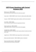 CETP Exam Questions with Correct Answers 