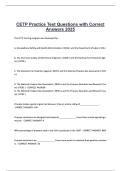 CETP Practice Test Questions with Correct Answers