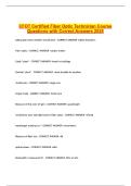 CFOT Certified Fiber Optic Technician  questions with Correct Answers 