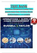 Operations and Supply Chain Management 11th Edition Test Bank by Roberta S&period; Russell & Bernard W&period; Taylor &ndash; Latest Update 2026 &vert; Exam Prep & Practice Questions