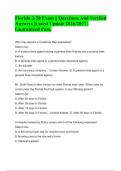  Florida 2-20 Exam &vert;&vert; Questions And Verified Answers &vert;Latest Update 2026&sol;2027 &vert; Guaranteed Pass&period;