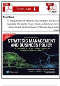 Test Bank for Strategic Management and Business Policy Globalization&comma; Innovation and Sustainability&comma; 16th edition By Thomas L&period; Wheelen&comma; J&period; David Hunger&comma; Alan N&period; Hoffman&comma; Charles E&period; Bamford&vert;&vert;All Chapters 1-13&vert;&vert;Complete Guide A&plus;&vert;&vert;Latest Update
