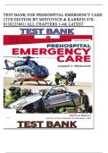 Test Bank For Prehospital Emergency Care 12th Edition by Mistovich & Karren&vert; 978-0138223861&vert; All Chapters 1-46&vert; LATEST
