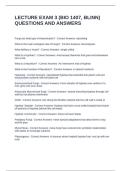 LECTURE EXAM 3 &lpar;BIO 1407&comma; BLINN&rpar; QUESTIONS AND ANSWERS