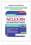 Test Bank for Saunders Comprehensive Review for the NCLEX-PN&reg;&comma; 9th Edition by Linda Anne Silvestri & Angela Silvestri &vert; 2025&sol;2026 Updated NCLEX Q&A PDF