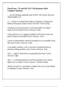 Final Exam - TF and MC EGT 120 Questions With Complete Solutions