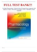 Test Bank Pharmacology A Patient-Centered Nursing Process Approach&comma; 11th Edition by Linda E&period; McCuistion All Chapters 1-58 A&plus; GRADED LATEST VERSION