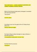 POLS 2302 EXAM 3 - LAMAR UNIVERSITY QUESTIONS AND  CORRECT ANSWERS UPDATED VERSION