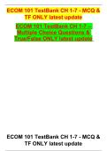 E-Commerce 101 TestBank CH 1-7 &ndash; Multiple Choice Questions & True&sol;False ONLY latest update