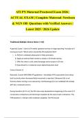 ATI PN Maternal Proctored Exam 2026 &vert; ACTUAL EXAM &vert; Complete Maternal&ndash;Newborn & NGN OB  Questions with Verified Answers &vert; Latest 2025 &sol; 2026 Update