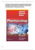 Test Bank for Lippincott Pharmacology Illustrated Reviews 8th Edition by Karen Whalen &vert; All Chapters 1-48 Covered&vert; Complete Guide A&plus; Graded Latest Version