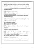 PTC Mock Certification Exam Questions With Complete Solutions